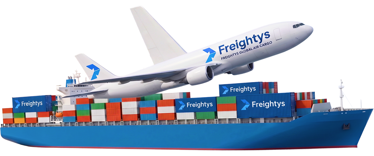 Barco y avion Freightys